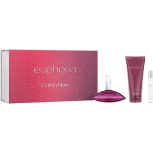 Calvin Klein Euphoria Eau de Parfum Gift Set for Women - 100ml, 200ml & 10ml Sizes - Feminine Fragrance