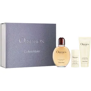 Calvin Klein Obsession Eau de Toilette Gift Set for Men - 125ml EDT, 100ml After Shave Balm, 75ml Deodorant