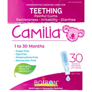 Camilia Teething Relief for Infants 1-30 Months, Sugar-Free, Benzocaine-Free, 30 Drinkable Doses