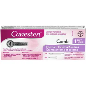 Canesten 1 Day Combi Internal and External Cream for Yeast Infection Treatment