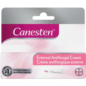 Canesten External Antifungal Cream for Yeast Infection Relief, 15g - Itching & Burning Relief