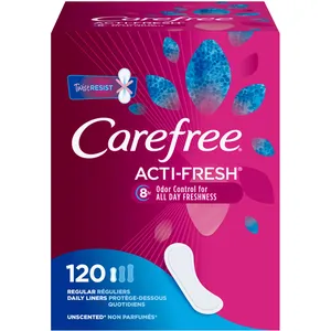 Carefree Acti-Fresh Regular Body Shape Panty Liners for Daily Protection and Comfort