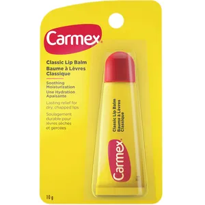 Carmex Classic Lip Balm 10g Squeeze Tube - Soothes & Protects Chapped Lips with Cocoa Butter