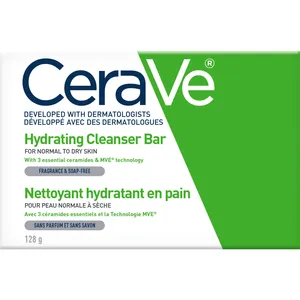 CeraVe Hydrating Cleanser Bar with Hyaluronic Acid & 3 Ceramides for Sensitive Skin