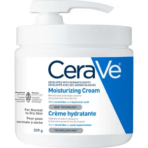 CeraVe Moisturizing Cream for Normal to Dry Skin - Hydrating Formula with Ceramides & Hyaluronic Acid