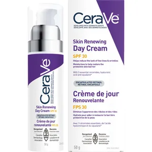 CeraVe Skin Renewing Day Cream SPF 30, Anti-Aging Moisturizer with Encapsulated Retinol