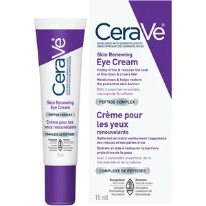 CeraVe Skin Renewing Eye Cream with Ceramides, Niacinamide & Caffeine for Fine Lines & Crow's Feet