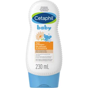 Cetaphil Baby Wash & Shampoo, Tear-Free Formula with Organic Calendula for Soft, Hydrated Skin