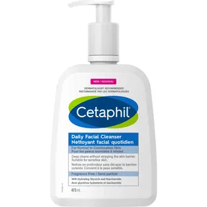 Cetaphil Daily Facial Cleanser - Fragrance Free for Normal to Combination Skin, Gentle Foaming Formula