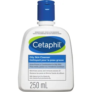 Cetaphil Oily Skin Cleanser - Gentle Foaming Face Wash for Sensitive, Acne-Prone Skin, 8 oz, Blue