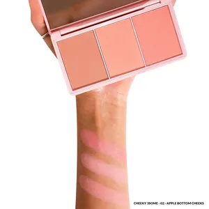 Cheeky Threesome Blush Trio - Apple Bottom Cheeks - Vegan, Cruelty-Free, Paraben-Free Makeup