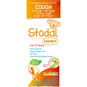 Children's Stodal Honey Cough Syrup for Kids 1-11 Years, Non-Drowsy, Honey-Based, 5mL Dosage