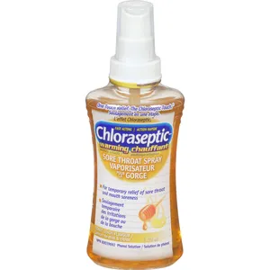 Chloraseptic Warming Sore Throat Spray Honey Lemon - Fast Acting Relief for Adults & Kids 177ml