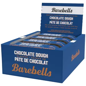 Chocolate Dough Protein Bar - 20g Protein, No Sugar Added, Delicious Treat for Fitness Lovers