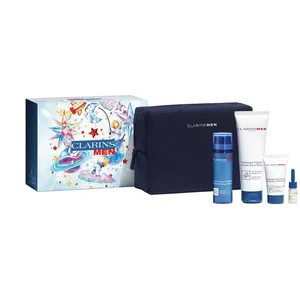 ClarinsMen Hydrating Essentials Set - Shampoo, Balm, Face Wash & After-Shave Oil in Sleek Pouch