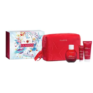 Clarins Eau Dynamisante Essentials Set - Body Lotion, Shower Gel, and Iconic Fragrance 100ml