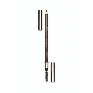 Clarins Eyebrow Pencil 01 Dark Brown - Long-Wearing Dual-Ended Tool for Perfect Brow Definition