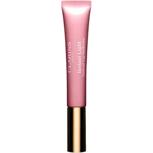 Clarins Instant Light Natural Lip Perfector 08 Plum Shimmer - Nourishing Lip Gloss with 3D Shine