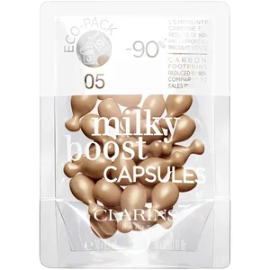 Clarins Milky Boost Capsules Eco-Pack Refills 03 for Radiant, Luminous Skin with Natural Ingredients