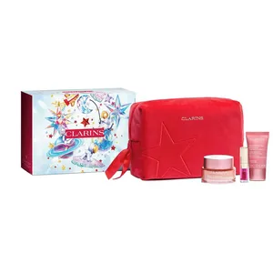 Clarins Multi-Active Collection Set - Anti-Aging Day & Night Creams with Lip Oil for Youthful Skin