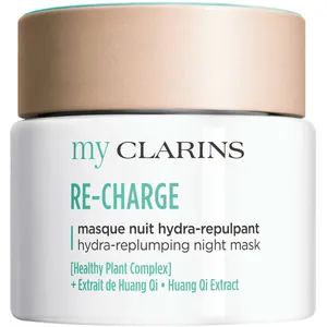 Clarins My Clarins RE-CHARGE Hydra-Replumping Night Mask - Gel-Cream for Youthful, Radiant Skin