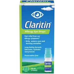 Claritin Allergy Eye Drops, Preservative-Free, Fast Relief for Itchy, Burning Eyes, 10ml