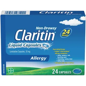 Claritin Liquid Capsules 10 mg - 24 Count Allergy Relief, Fast-Acting, Non-Drowsy Formula