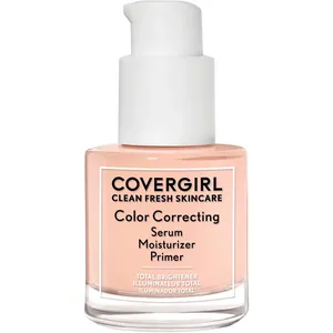 Clean Fresh Skincare Color Correcting Serum Moisturizer Primer for Light Skin, Vegan & Cruelty-Free