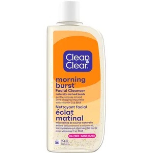 Clean & Clear Morning Burst Facial Cleanser - Oil-Free, 354 mL with Vitamin C & Ginseng
