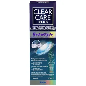 Clear Care Plus 360ML Contact Lens Solution for Comfortable and Clean Vision