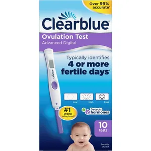 Clearblue Advanced Digital Ovulation Predictor Kit - 10 Tests, Tracks LH & Estrogen for Fertility