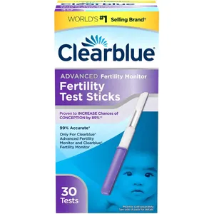Clearblue Advanced Fertility Monitor Test Sticks - 30 Count for Increased Pregnancy Chances