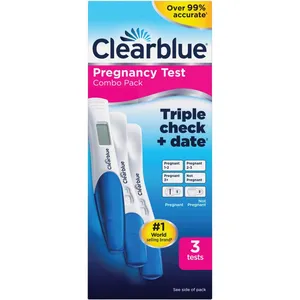 Clearblue Pregnancy Test Combo Pack â€“ Triple Check & Weeks Indicator â€“ Accurate Results at Home