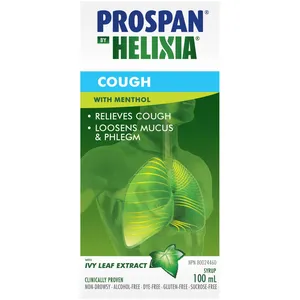 Clinically Proven Helixia Cough Menthol 5mL - Non-Drowsy, Alcohol-Free, Dye-Free, Gluten-Free