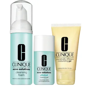 Clinique Acne Solutions Fix It Kit for Clear Skin - Acne Treatment Travel Set with Gel & Foam