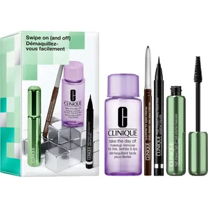 Clinique Bold Eye Makeup Essentials Set with High-Fi Mascara, Liquid Liner & Makeup Remover