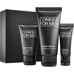 Clinique For Men Anti-Aging Starter Kit - Daily Age Repair, Face Wash, Cream Shave, Moisturizer