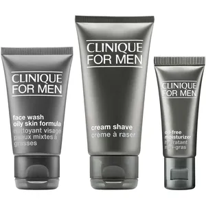 Clinique For Men Oil Control Starter Kit – Daily Oil Control, Face Wash, Cream Shave & Moisturizer