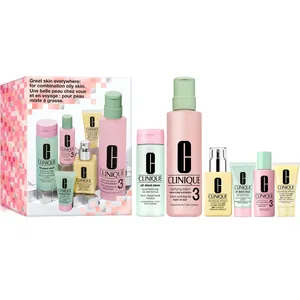 Clinique Great Skin Everywhere Skincare Set for Oily Skin Types - Full & Travel Sizes