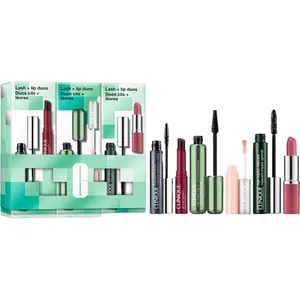 Clinique Lash + Lip Duos Set - 3 Unique Looks for All Skin Types - Mascara & Lipstick Included