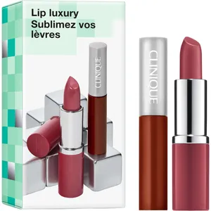Clinique Lip Luxury Duo: Longwear Lipstick in Love Pop & Gloss in Black Honey Pop