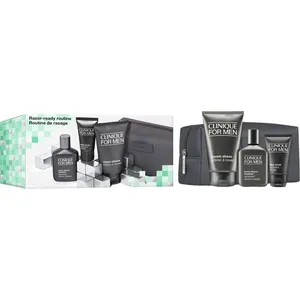 Clinique Razor-Ready Routine Men's Skincare Set for All Skin Types - Shave Essentials Included