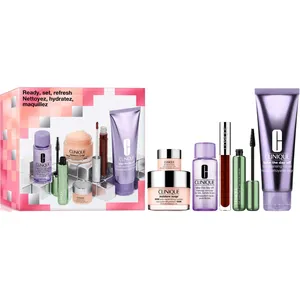 Clinique Ready, Set, Refresh Skincare + Makeup Set - All Skin Types - Full Size Essentials