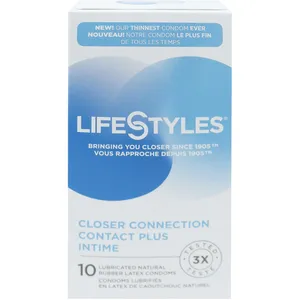 Closer Connection Natural Rubber Latex Condoms, 52mm Nominal Width, Smooth Texture, Reservoir Tip