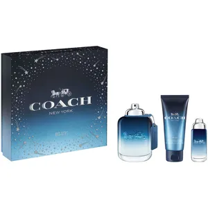 Coach Blue Eau de Toilette Set for Men - 100ml, 15ml, Shower Gel - Spicy-Aromatic Fragrance