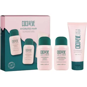 Coco & Eve Hydrated Hair Superstars Set - 60ML Hair Mask, 70ML Shampoo & Conditioner for Shiny Hair