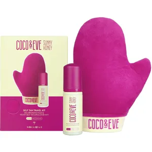 Coco & Eve Self Tan Travel Kit - Medium Shade Bronzing Foam with Soft Velvet Mitt
