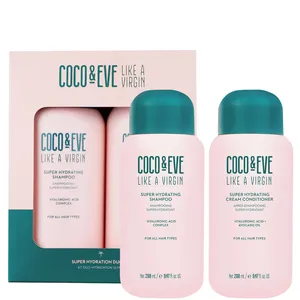 Coco & Eve Super Hydration Duo Kit - 280ml Shampoo & Conditioner for Radiant, Healthy Hair