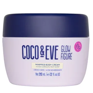Coco & Eve Whipped Body Cream - Lychee & Dragon Fruit Scent, Vegan, Allergen-Free, 100% Recyclable
