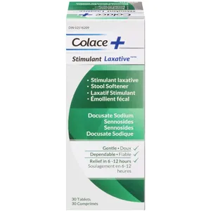Colace Stimulant Laxative with Docusate Sodium and Senna for Gentle Constipation Relief